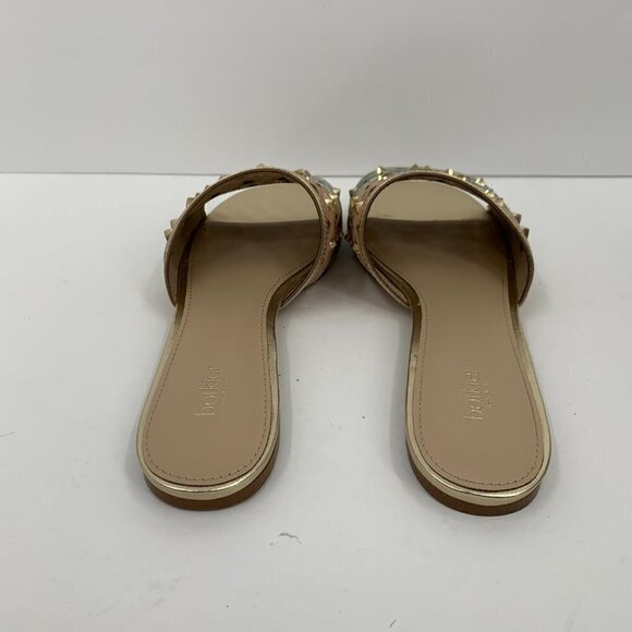Botkier New York Maeva pastel sandal flat slides gold metallic blue pink new 5.5 - Picture 7 of 8